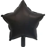 18" Star Shape Black Metallic Foil Balloon