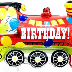 Cartoon Red Train Happy Birthday Foil Balloon for Kids