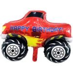 82*69cm Red Monster Truck Foil Balloon
