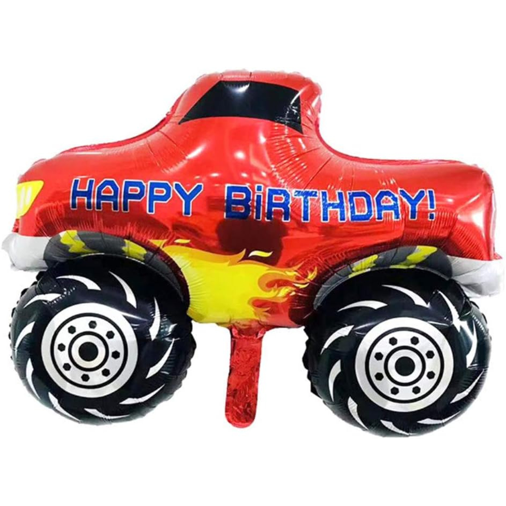 207_HR.jpg 82*69cm Red Monster Truck Foil Balloon - Image 1