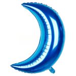 18" Blue Crescent Moon Foil Balloon