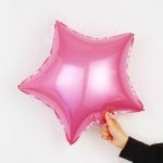 18" Pink Star Shape Metallic Foil Balloon