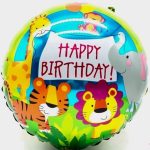 18-inch Jungle Animal Theme Round Foil Balloon
