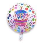 18" Happy Birthday Colorful Polka Dot Foil Balloon