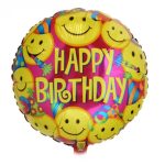 18" Smiles Happy Birthday Theme Foil Balloon