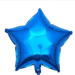 18" Blue Star Shape Metallic Foil Balloon