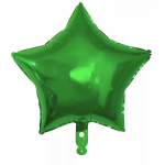 18" Dark Green Star Shape Metallic Foil Balloon