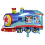 Happy Birthday Blue Train Foil Balloons For Kids
