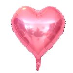 18" Pink Heart Shape Metallic Foil Balloon