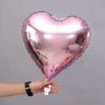 18" Rose Gold Heart Shape Metallic Foil Balloon