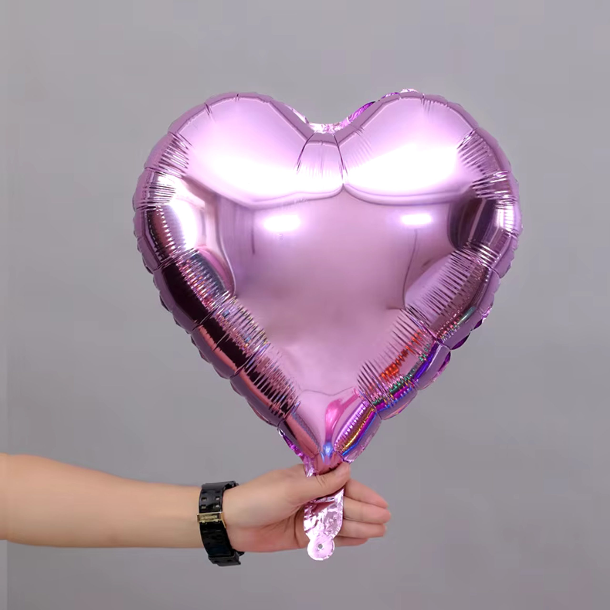 b-34-scaled-1.jpg 18" Purple Heart Shape Metallic Foil Balloon - Image 1