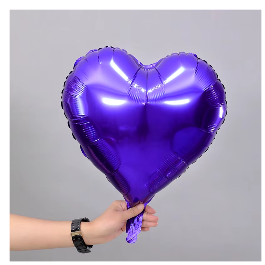 c-17.jpg 18" Navy Blue Crescent Heart Foil Balloon - Image 1