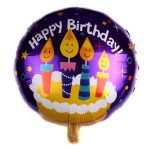 18inch Purple Happy Birthday Pink Foil Balloon