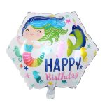 18" Mermaid Themed "Happy Birthday" Boil Balloon