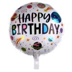 18" "Happy Birthday" Space Theme Foil Balloon
