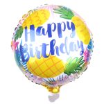 18" Round Pineapple Theme "Happy Birthday" Balloon