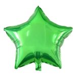 18" Green Star Shape Metallic Foil Balloon