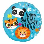 18" Animal Theme "Happy Birthday To You!" Foil Balloon