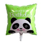 Square Panda Themed "Happy Birthday" Foil Balloon
