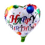 18" Heart Shape Happy Birthday Foil Balloons